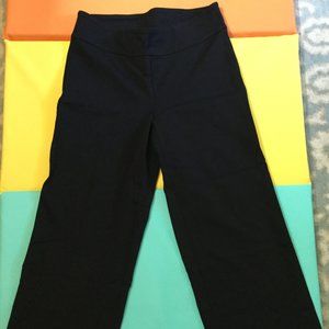 Wide leg cropped black pants